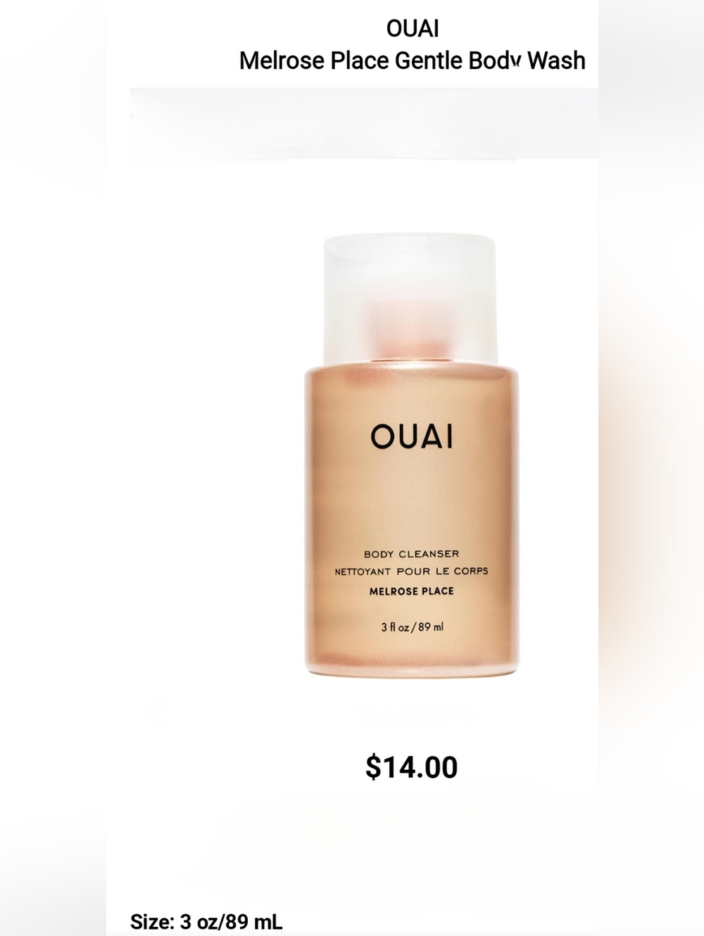 OUAI Melrose Place Body Cleanser